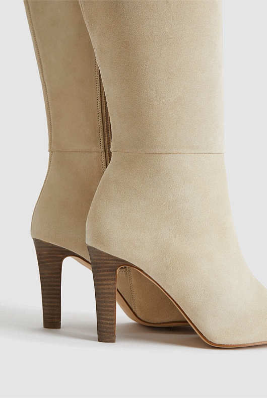 Knee High Suede Boot - Bran