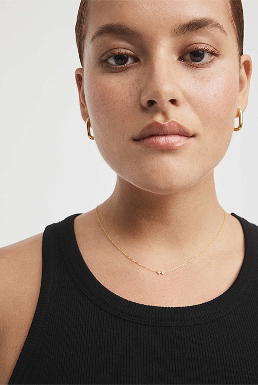 Racer Rib Tank - Black