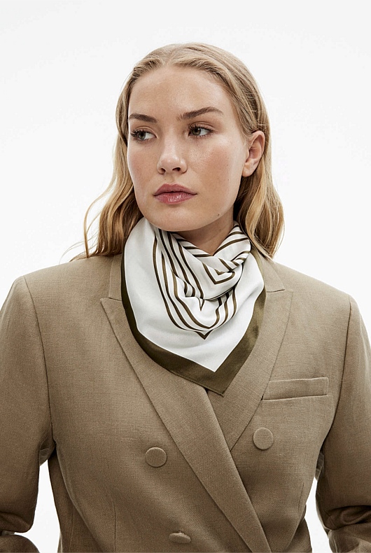 Stripe Print Scarf - Jungle
