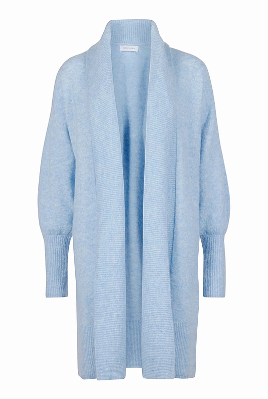 Mohair Knit Cardigan - Baby Blue