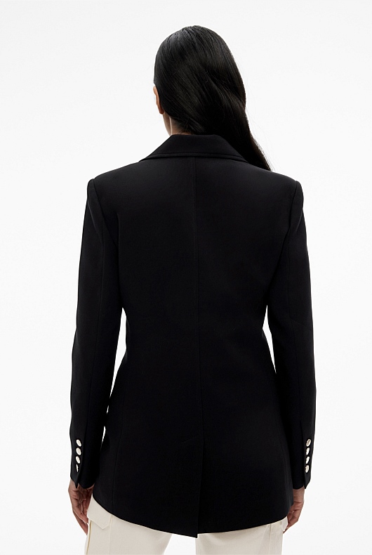 Classic Double Breasted Blazer - Black