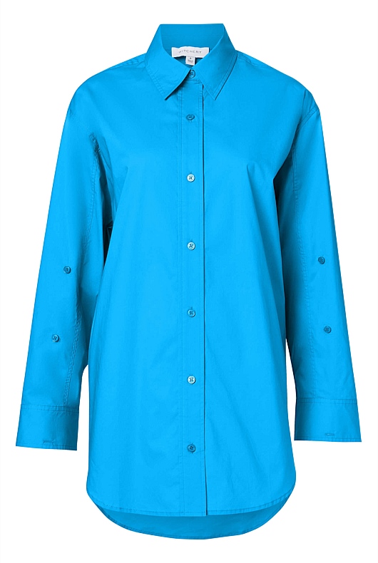 Modern Cotton Shirt - Bright Blue