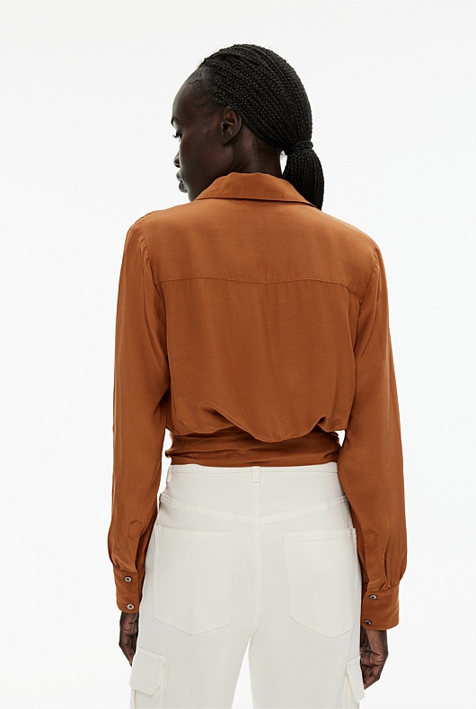 Wrap Shirt - Faded Terracotta