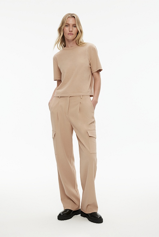 Cotton Crop Short Sleeve Tee - Washed Sand