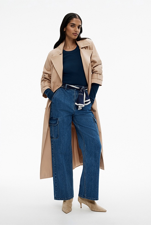 Long Sleeve Rib Top - Regatta Blue