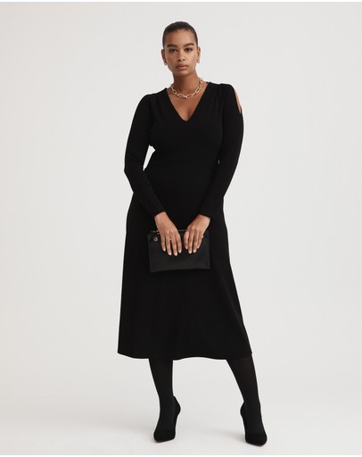 Witchery Split Shoulder Jersey Dress