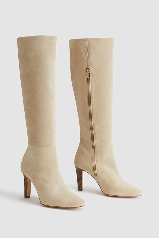 Knee High Suede Boot - Bran