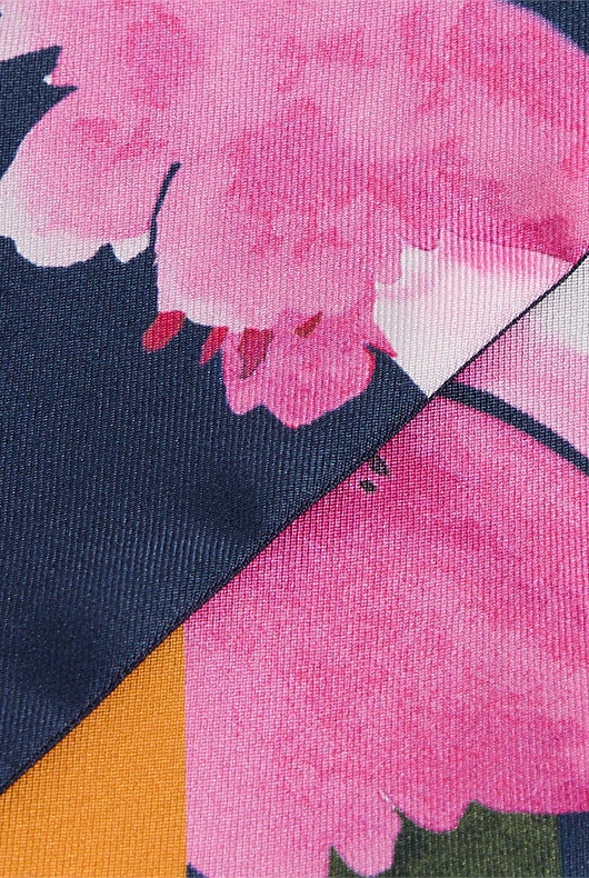 Watercolour Floral Tie Scarf - Midnight Blue