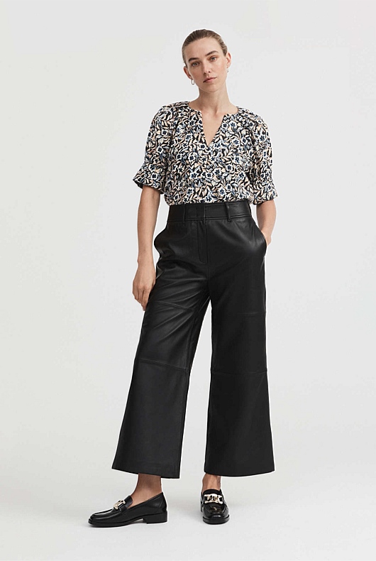 Midnight Floral Blouse - Black Floral