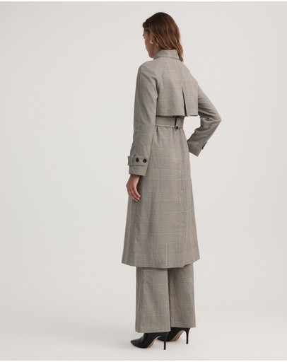 Witchery Check Trench Coat