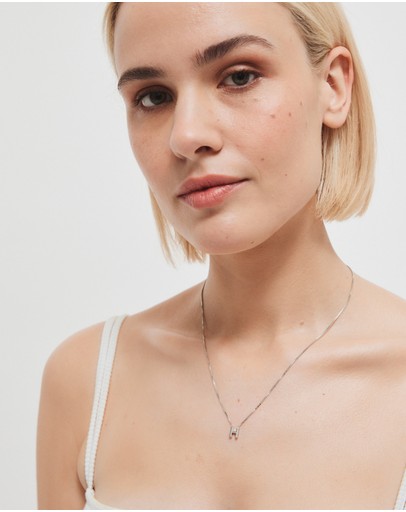 Witchery Sterling Silver Initial Necklace