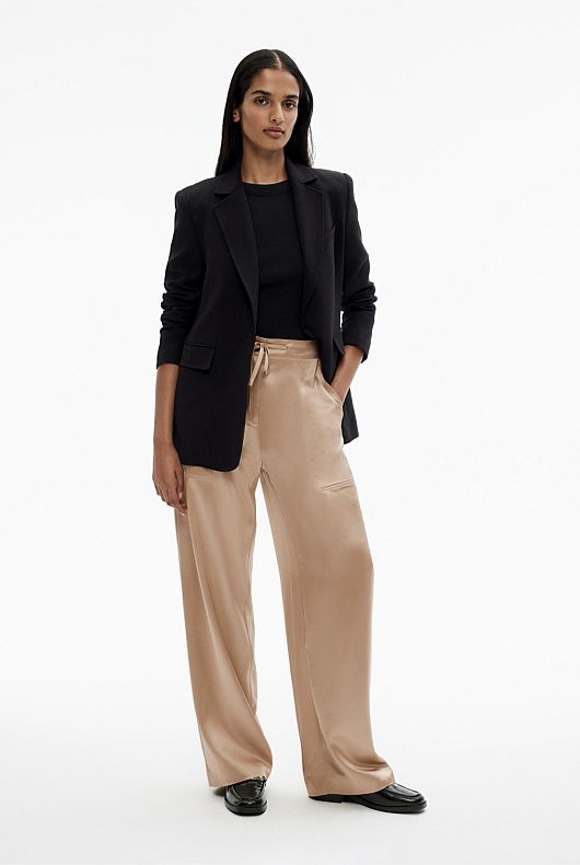 Acetate Blend Pant - Washed Sand
