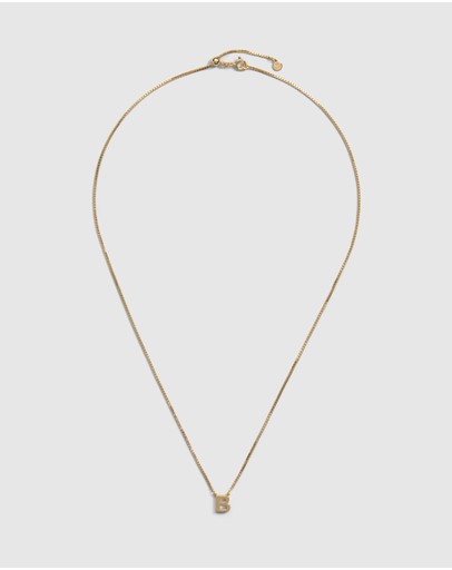 Witchery Sterling Silver Initial Necklace Gold