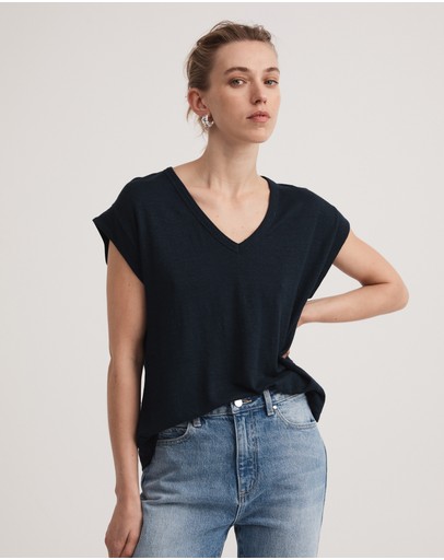 Witchery Linen V Neck Tee