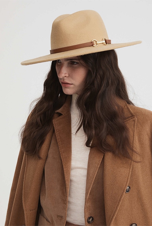 Snaffle Felt Fedora - Camel