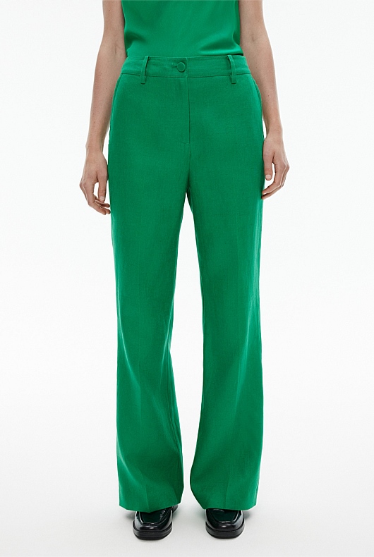Linen Trouser - Viridian Green