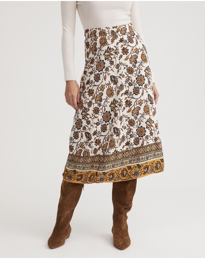 Witchery Border Print Skirt