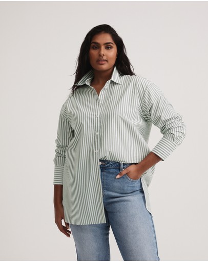 Witchery Stripe Cotton Shirt