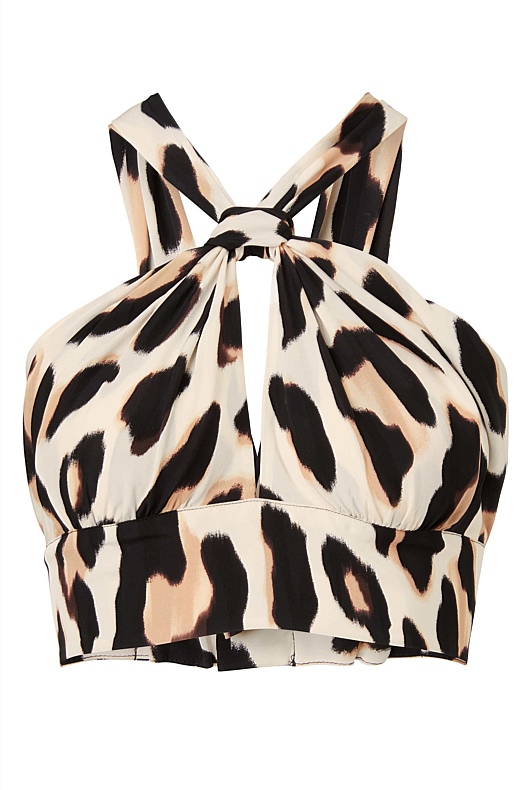 Minnelli Scarf Top - Tan