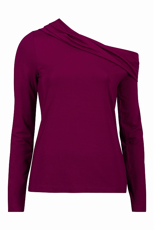 Off Shoulder Top - Deep Magenta
