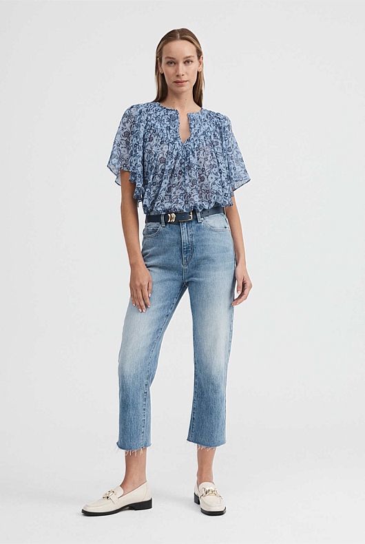 Ditsy Daisy Print Blouse - Airlie