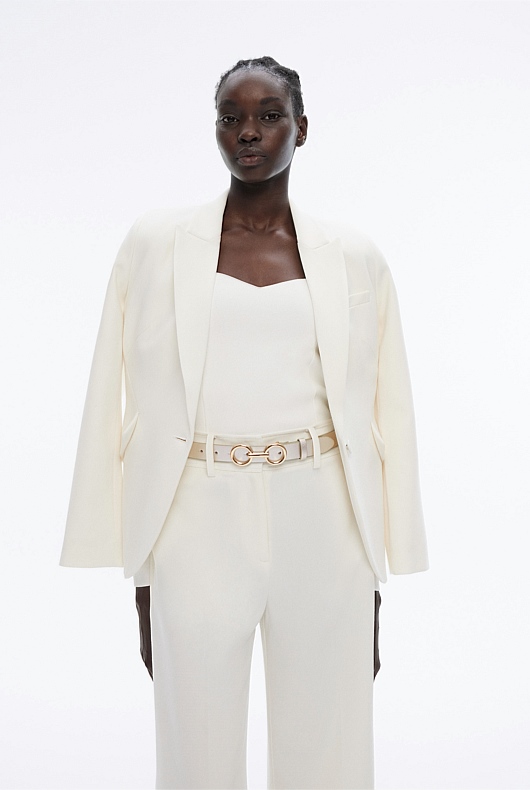 Snaffle Metallic Leather Belt - Silver