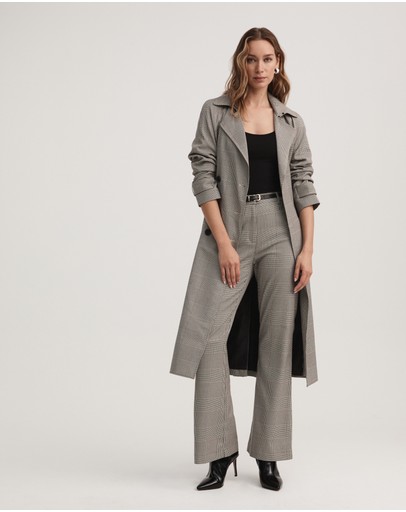 Witchery Check Trench Coat