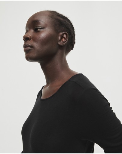 Witchery Rib Long Sleeve Crew Neck