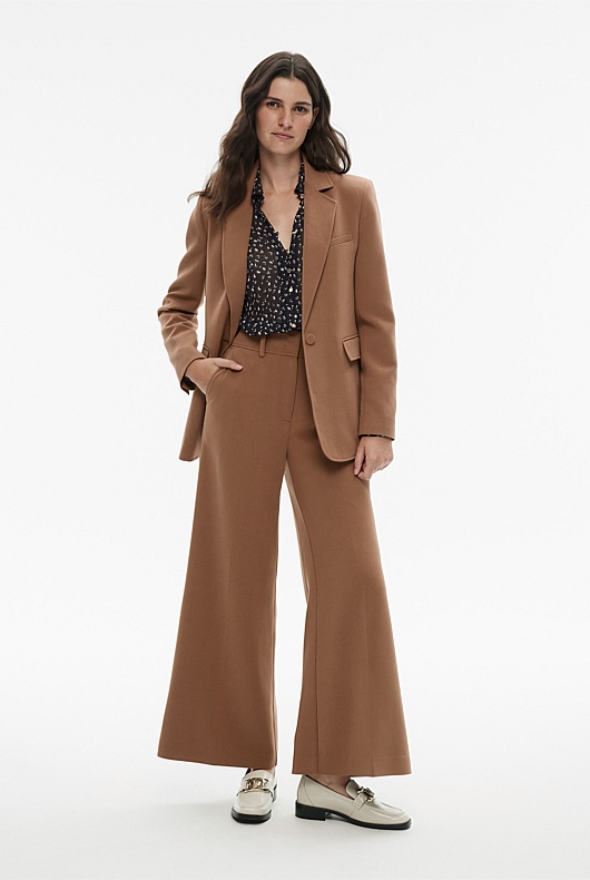 Abstract Animal Print Blouse - Slate Navy