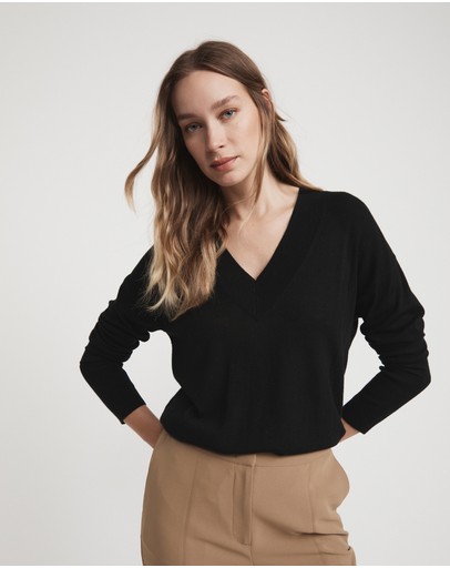 Witchery Wool Blend Fine V Neck Knit