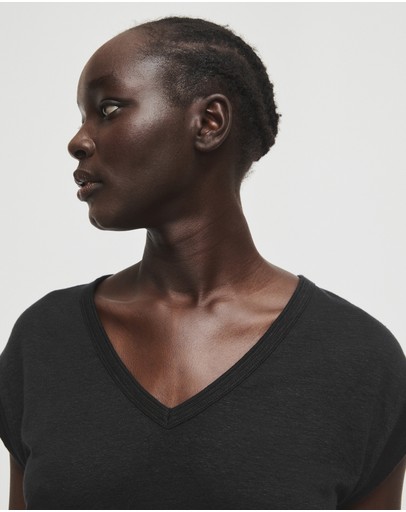 Witchery Linen V Neck Tee