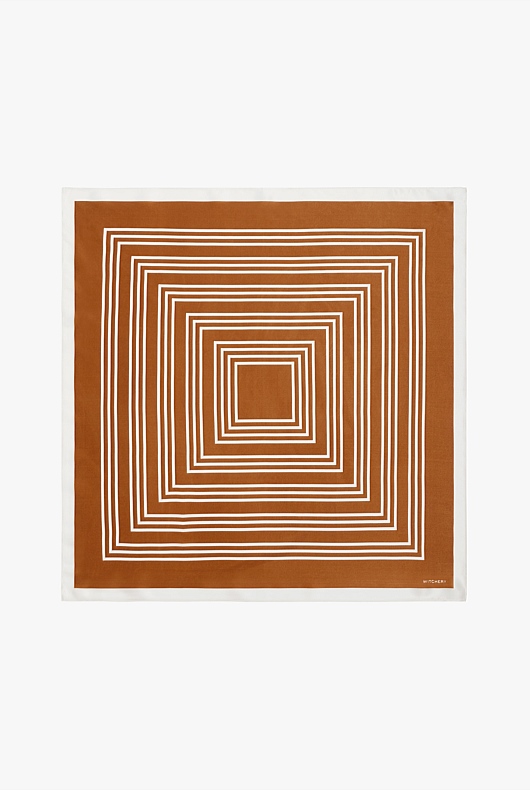 Stripe Print Scarf - Faded Terracotta