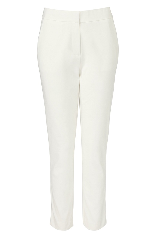 Slim Cropped Pant - Chalk