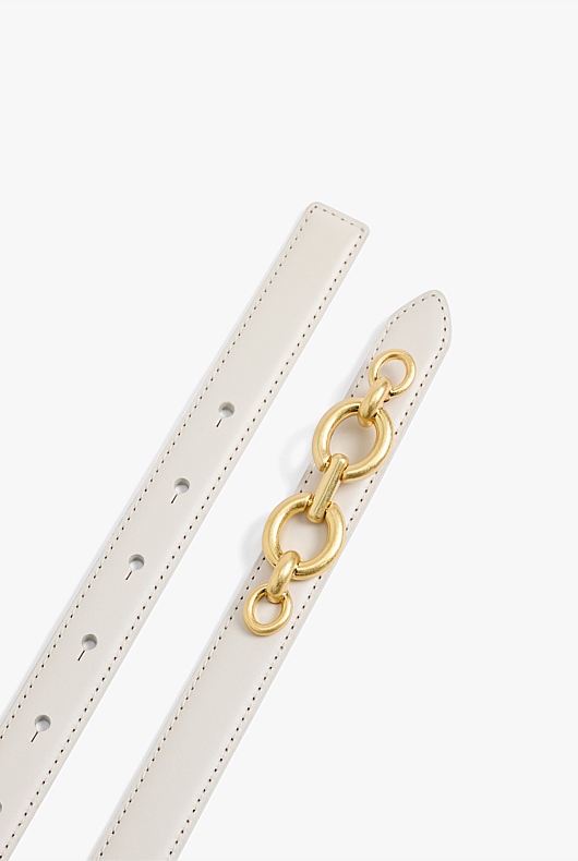 Oval Link Chain Belt - Oyster