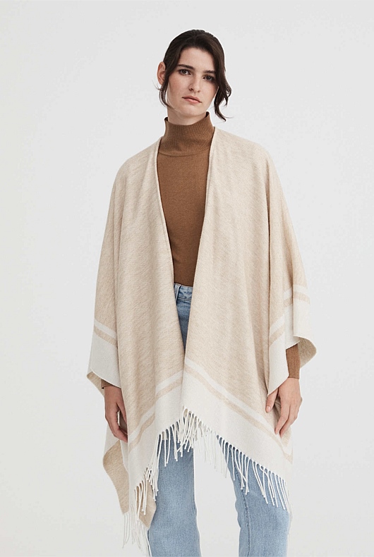 Stripe Wrap - Camel