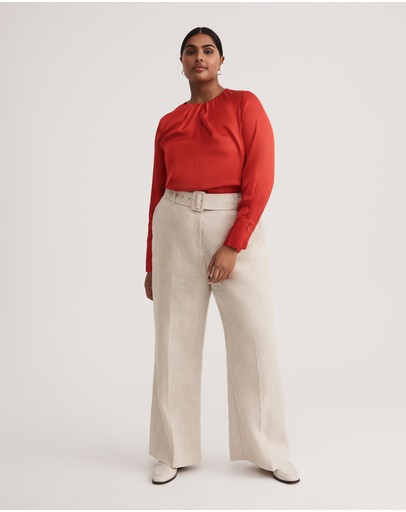 Witchery Satin Twist Neck Blouse