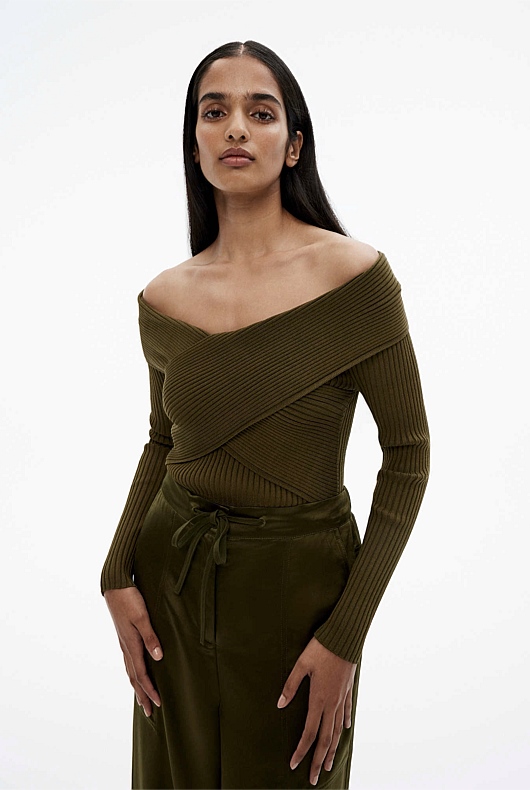 Wrap Front Knit - Jungle