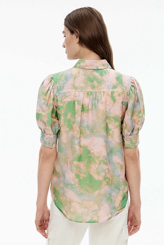 Soft Focus Print Blouse - Aura Print
