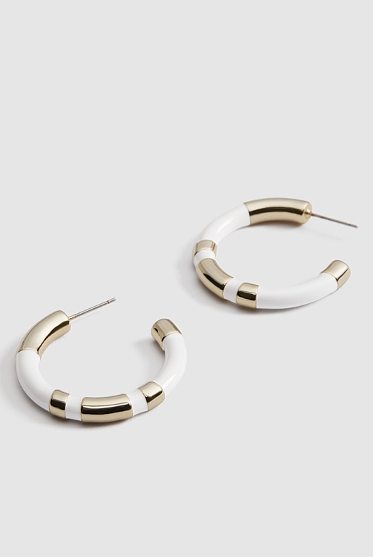 Enamel Hoops - Chalk