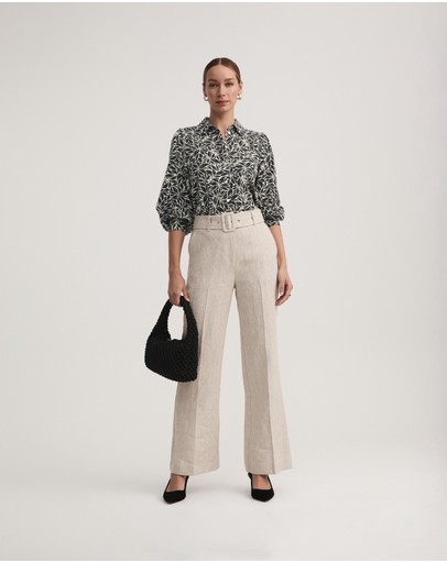 Witchery Textured Leaf Printed Blouse