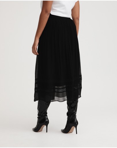 Witchery Trim Insert Midi Skirt