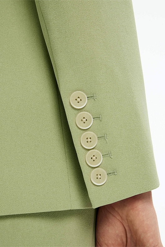 Boxy Single-Breasted Blazer - Pistachio