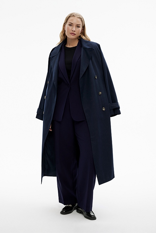 Classic Single-Breasted Blazer - Blue Night