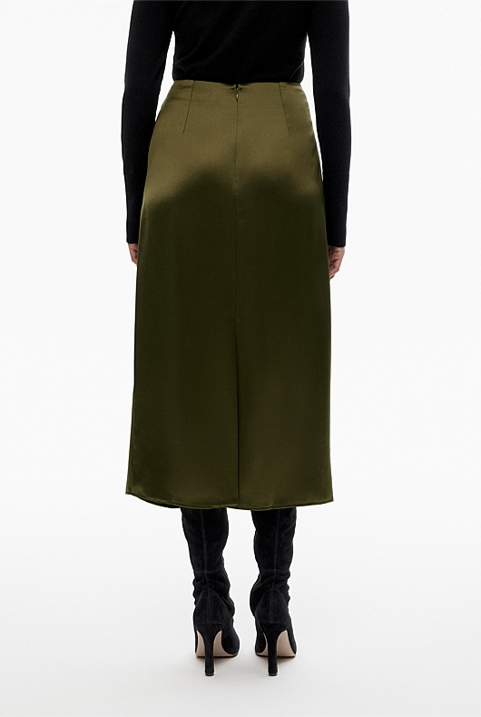 Acetate Drape Skirt - Jungle