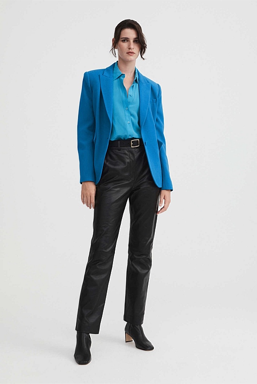 Silk Shirt - Bright Blue