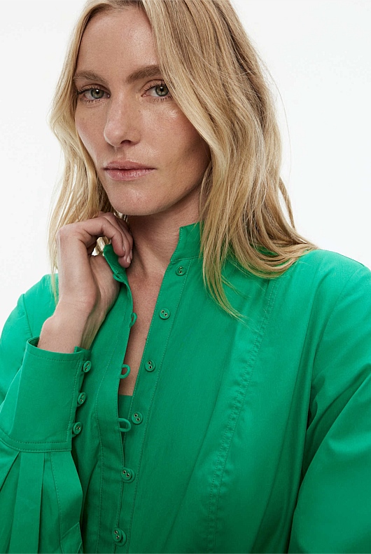 Seam Detail Mini Dress - Viridian Green