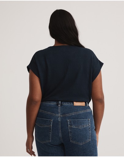 Witchery Linen V Neck Tee