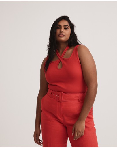 Witchery Cotton Rib Strap Tank