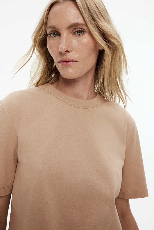 Cotton Crop Short Sleeve Tee - Washed Sand