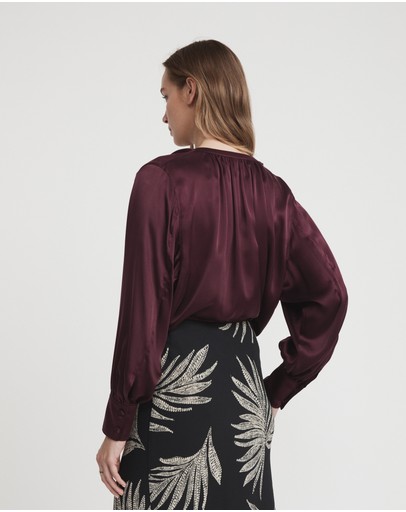 Witchery Silk Button Through Blouse